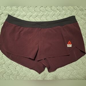 Reebok Maroon and Black CrossFit Athletic Shorts
